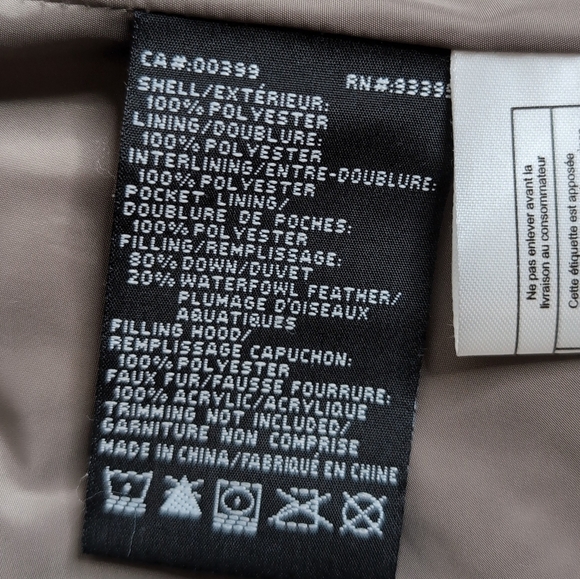 NWOT Nygard Women's 3/4 Metallic Taupe Puffer Jacket w/ Faux Fur Trim Hood, XS - Picture 7 of 12